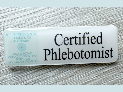 Certified Phlebotomist Badge - PCA
